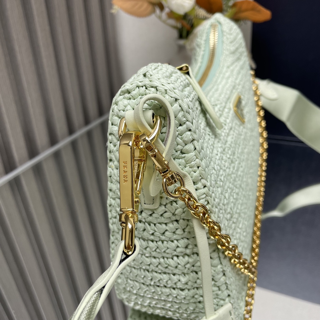 Prada Re Edition 2005 Crochet Shoulder Bag White 1BH204